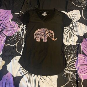 No Boundaries - Elephant Pink/Black T-Shirt, XS/S